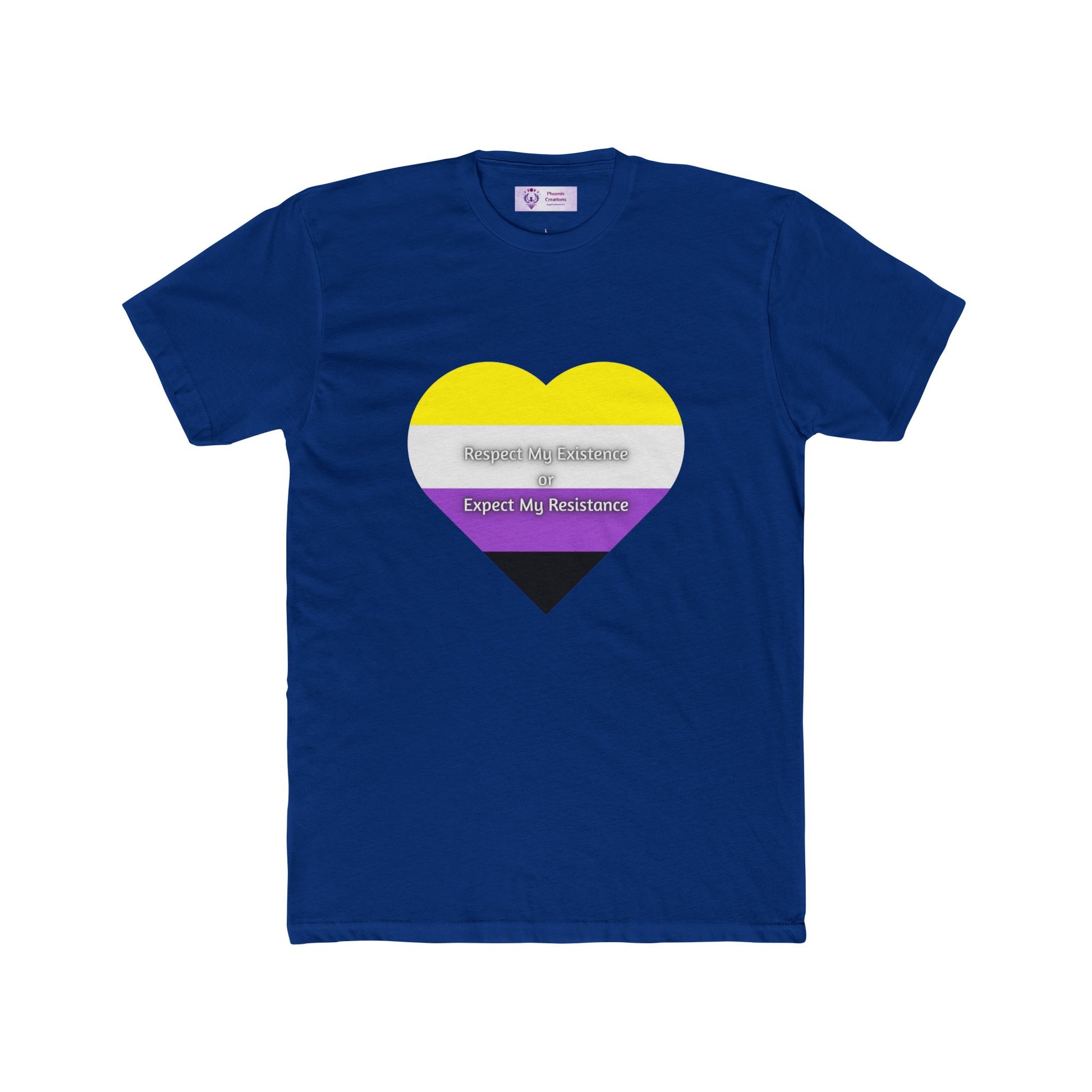 Pride Heart Crew Tee, Unisex Cotton Tee, LGBTQ+ T-Shirt, Expect My Resistance Shirt, Equality Apparel