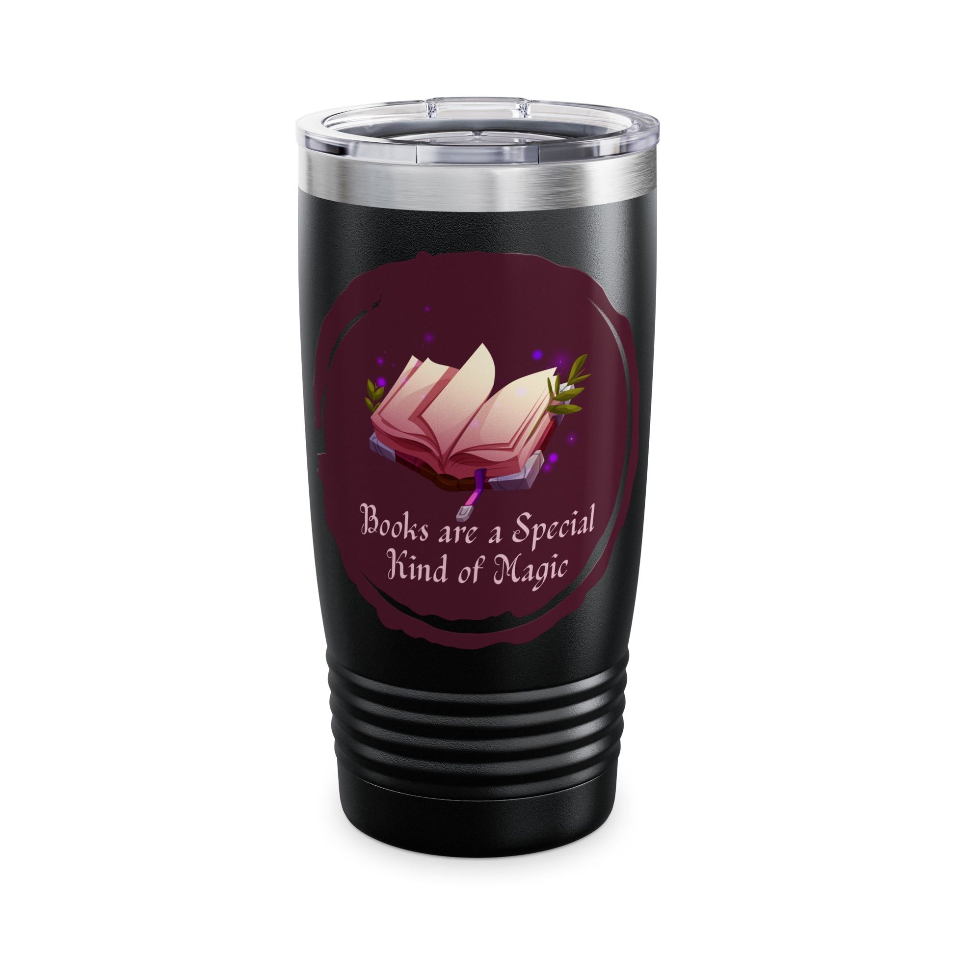 Books Are Magic Tumbler, 20oz Travel Mug, Gift for Book Lovers, Literary Gift, Drinkware for Readers, Personalized Coffee Tumbler