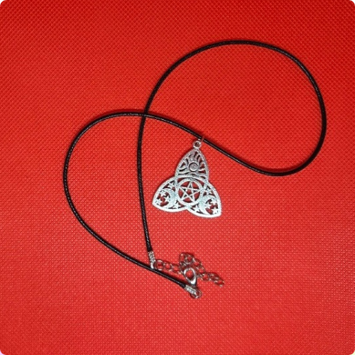 Pagan Triqueta Necklace with Black Cord