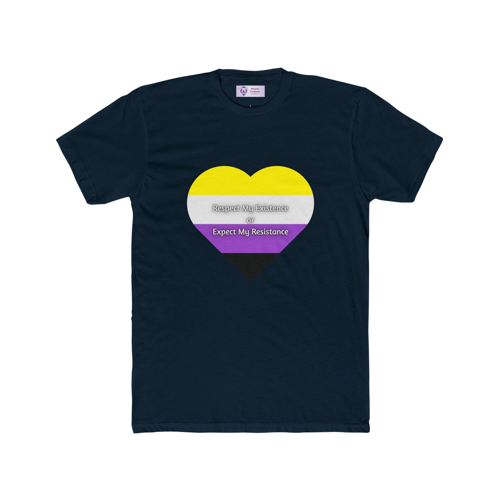 Pride Heart Crew Tee, Unisex Cotton Tee, LGBTQ+ T-Shirt, Expect My Resistance Shirt, Equality Apparel