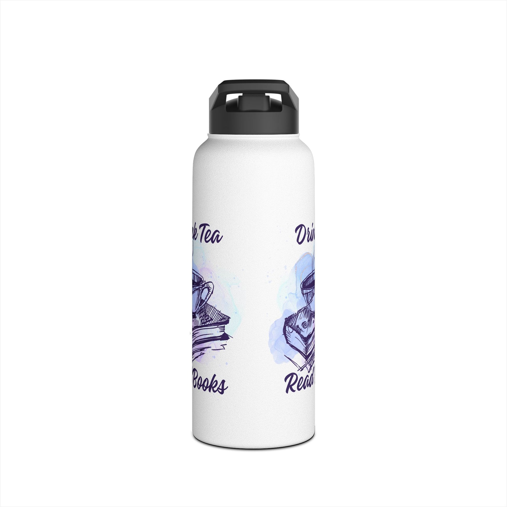 Literary Coffee and Tea Water Bottle - Perfect for Book Lovers, Gift for Readers, Travel Mug, Stainless Steel, Hydration on the Go