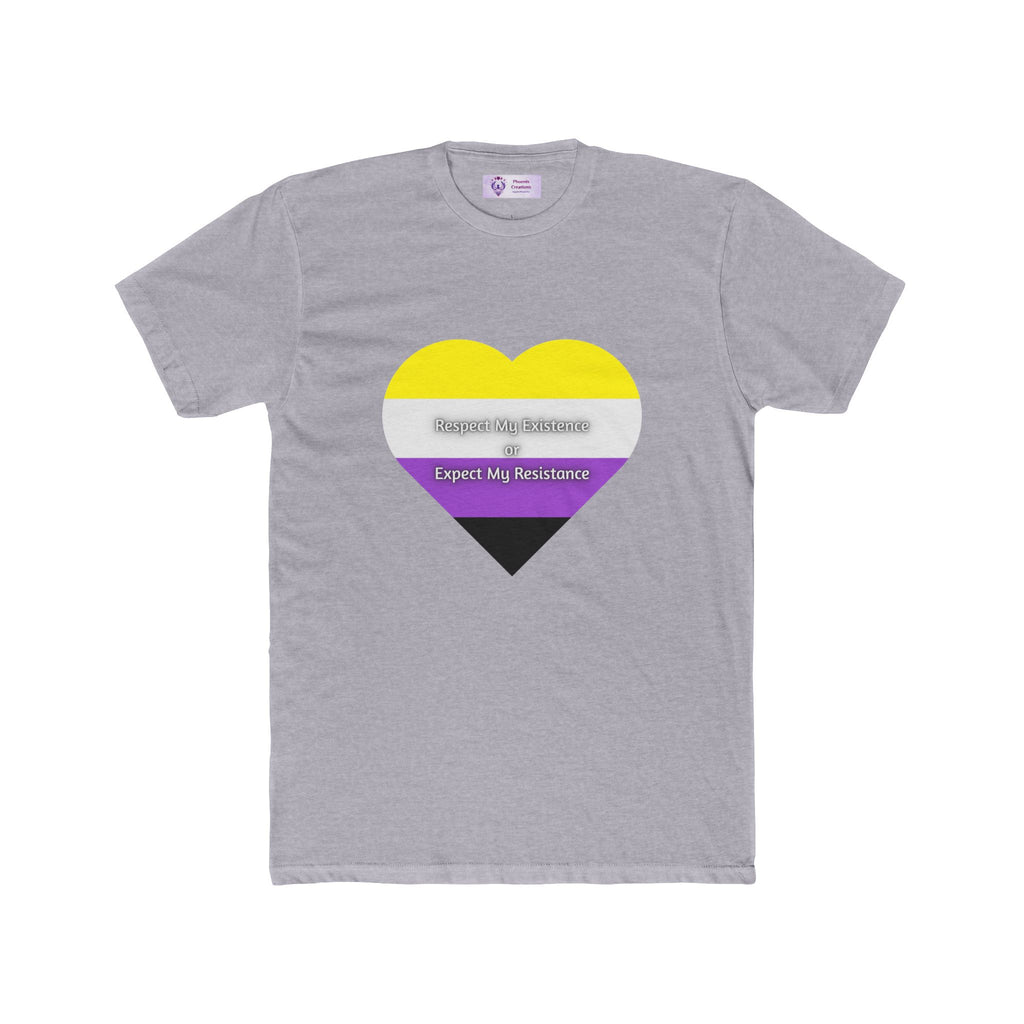 Pride Heart Crew Tee, Unisex Cotton Tee, LGBTQ+ T-Shirt, Expect My Resistance Shirt, Equality Apparel