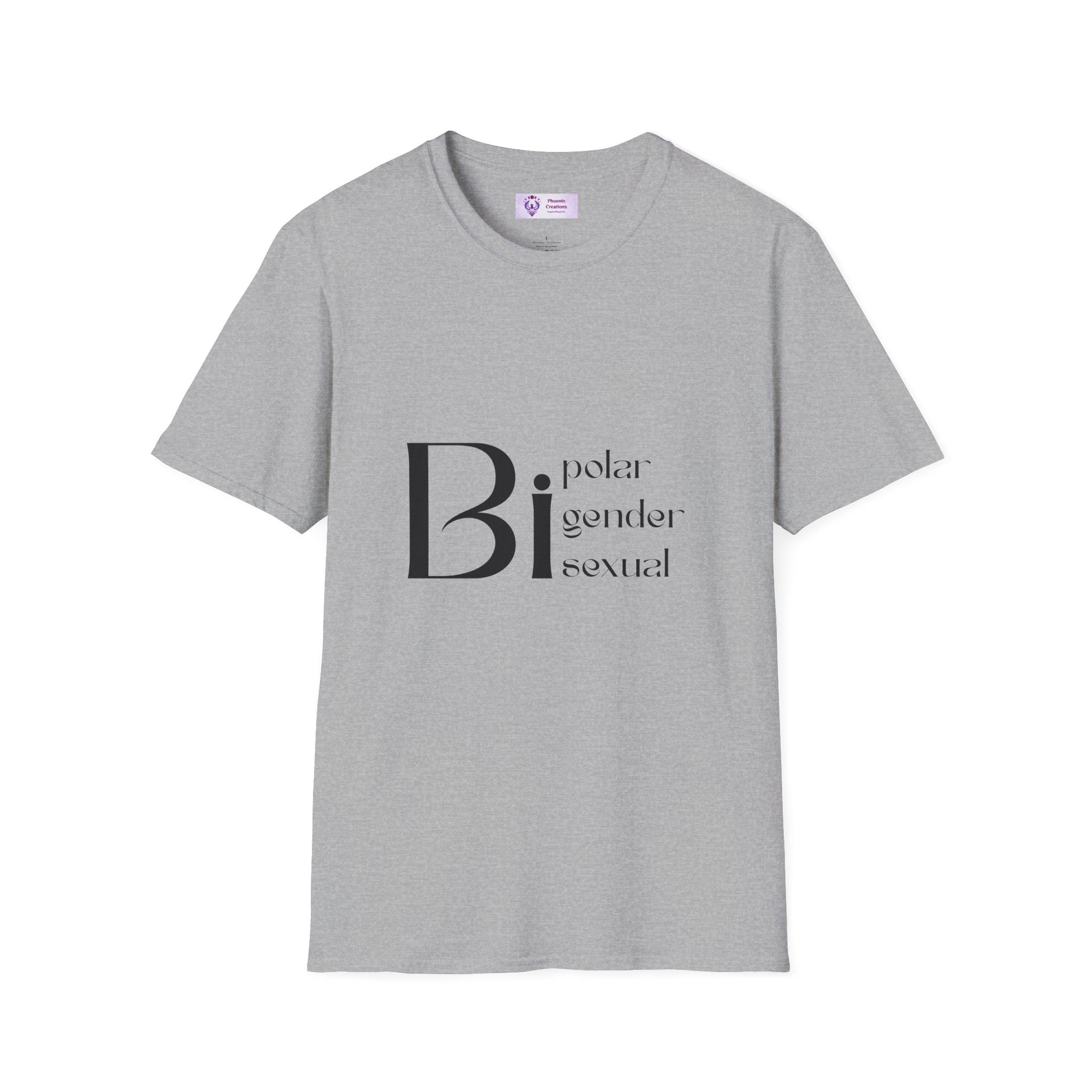 Bi Pride Unisex T-Shirt | Gender Neutral Apparel, LGBTQ+ Support, Everyday Wear, Pride Month, Gift Idea