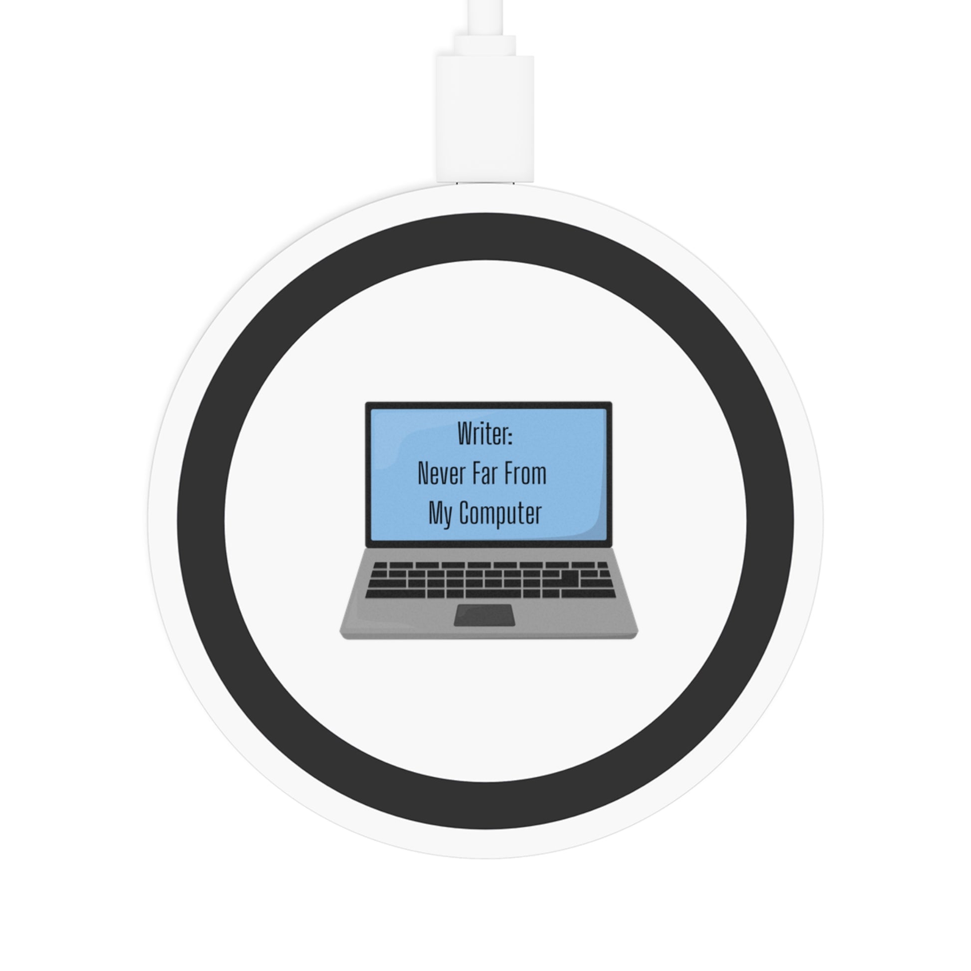 Wireless Charging Pad for Writers, Desk Organizer Decor, Tech Gift, Office Essentials, Laptop Lover Accessory