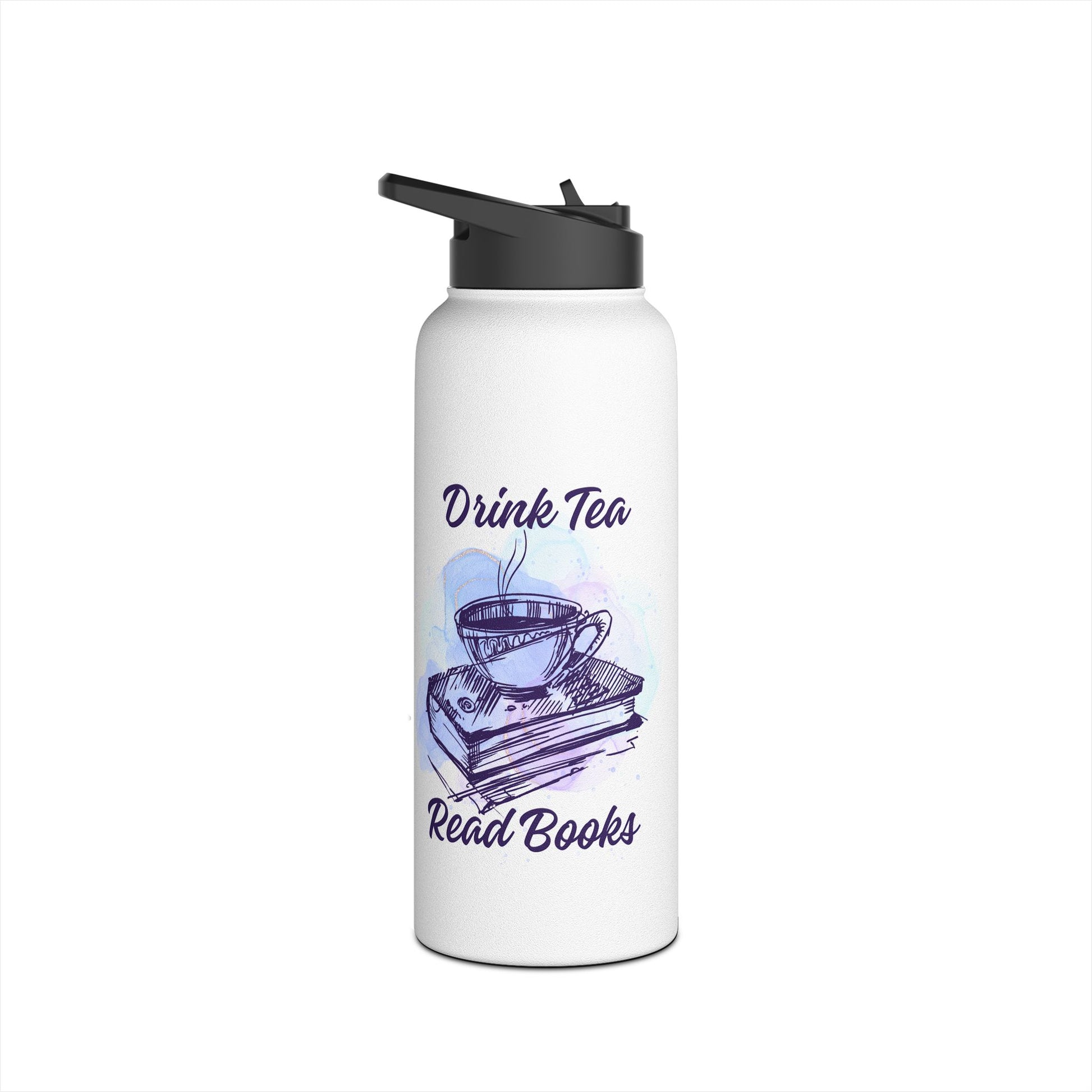 Literary Coffee and Tea Water Bottle - Perfect for Book Lovers, Gift for Readers, Travel Mug, Stainless Steel, Hydration on the Go