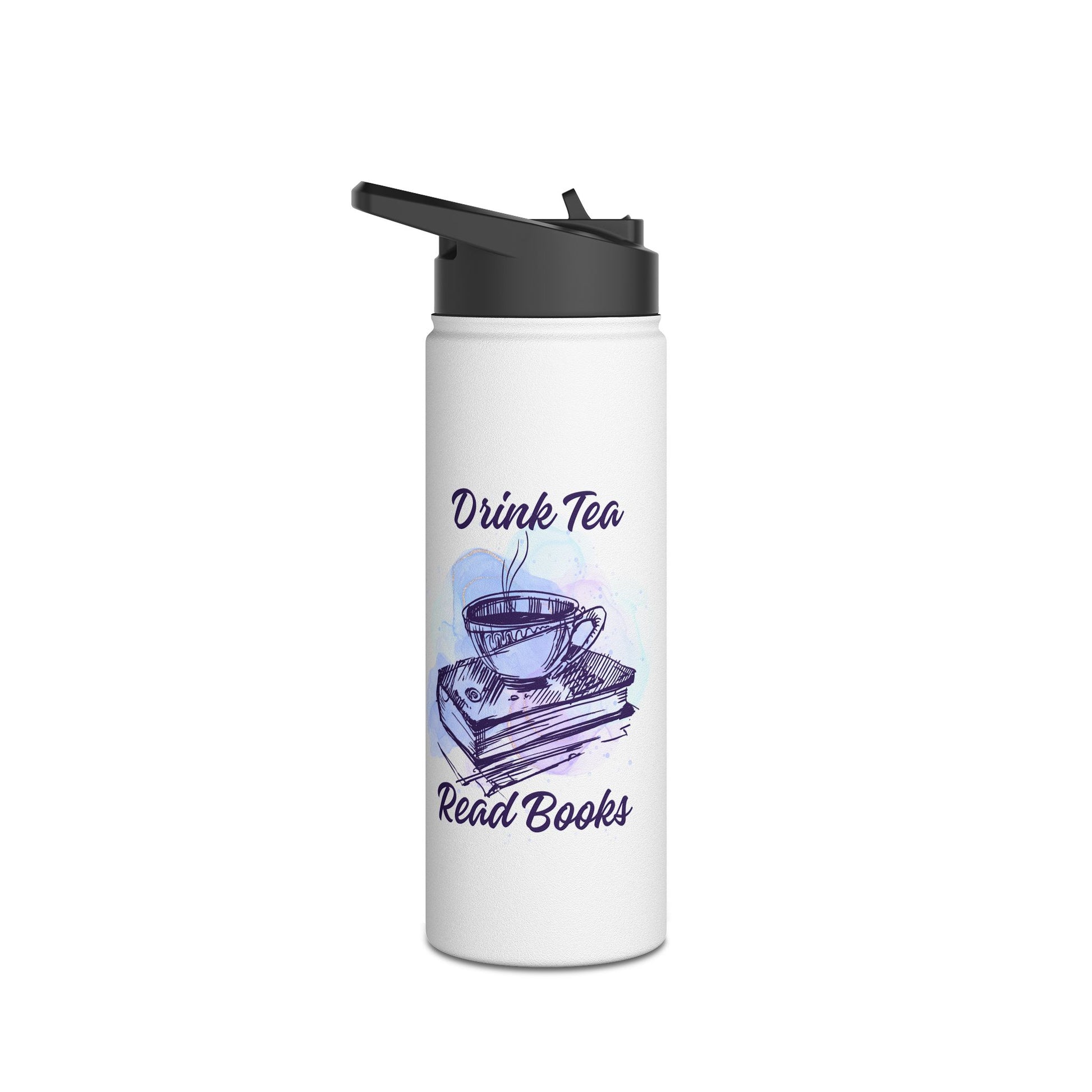 Literary Coffee and Tea Water Bottle - Perfect for Book Lovers, Gift for Readers, Travel Mug, Stainless Steel, Hydration on the Go