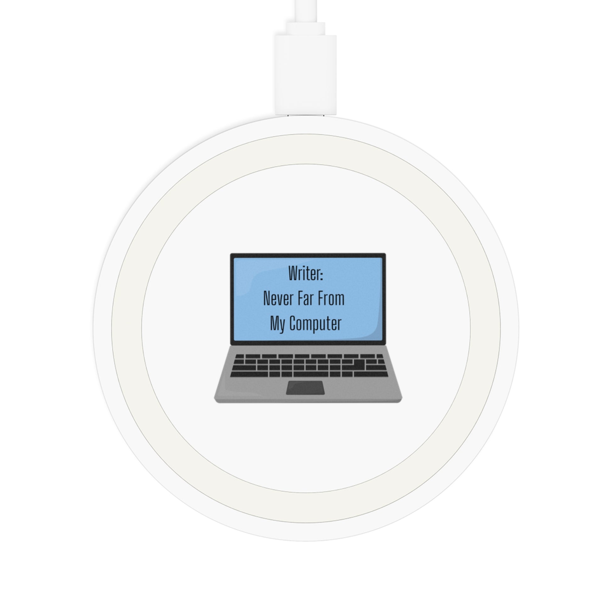 Wireless Charging Pad for Writers, Desk Organizer Decor, Tech Gift, Office Essentials, Laptop Lover Accessory