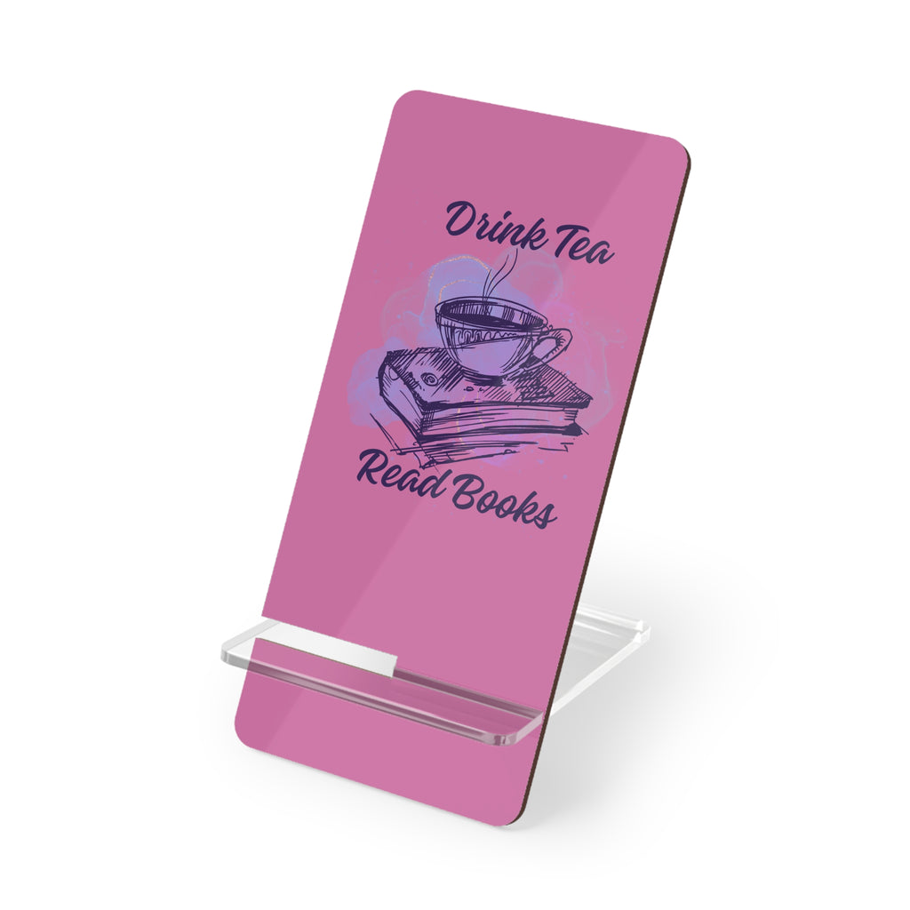 Tea Lovers' Mobile Display Stand | Cute Phone Holder for Reading, Work, Desk Decor, Gift, Cozy Atmosphere, Book Lover's Accessories