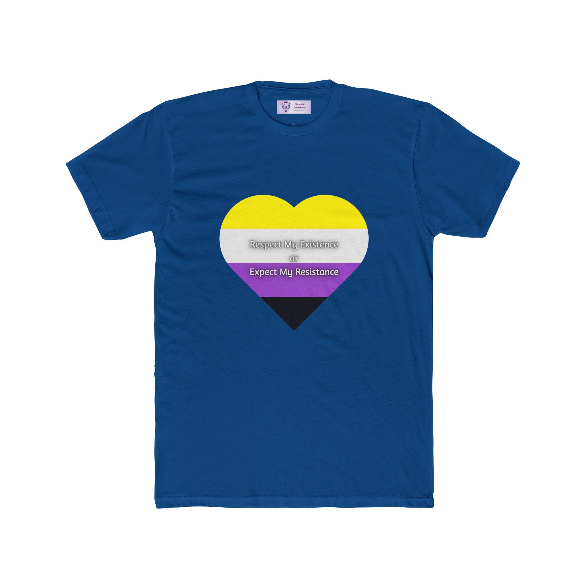 Pride Heart Crew Tee, Unisex Cotton Tee, LGBTQ+ T-Shirt, Expect My Resistance Shirt, Equality Apparel
