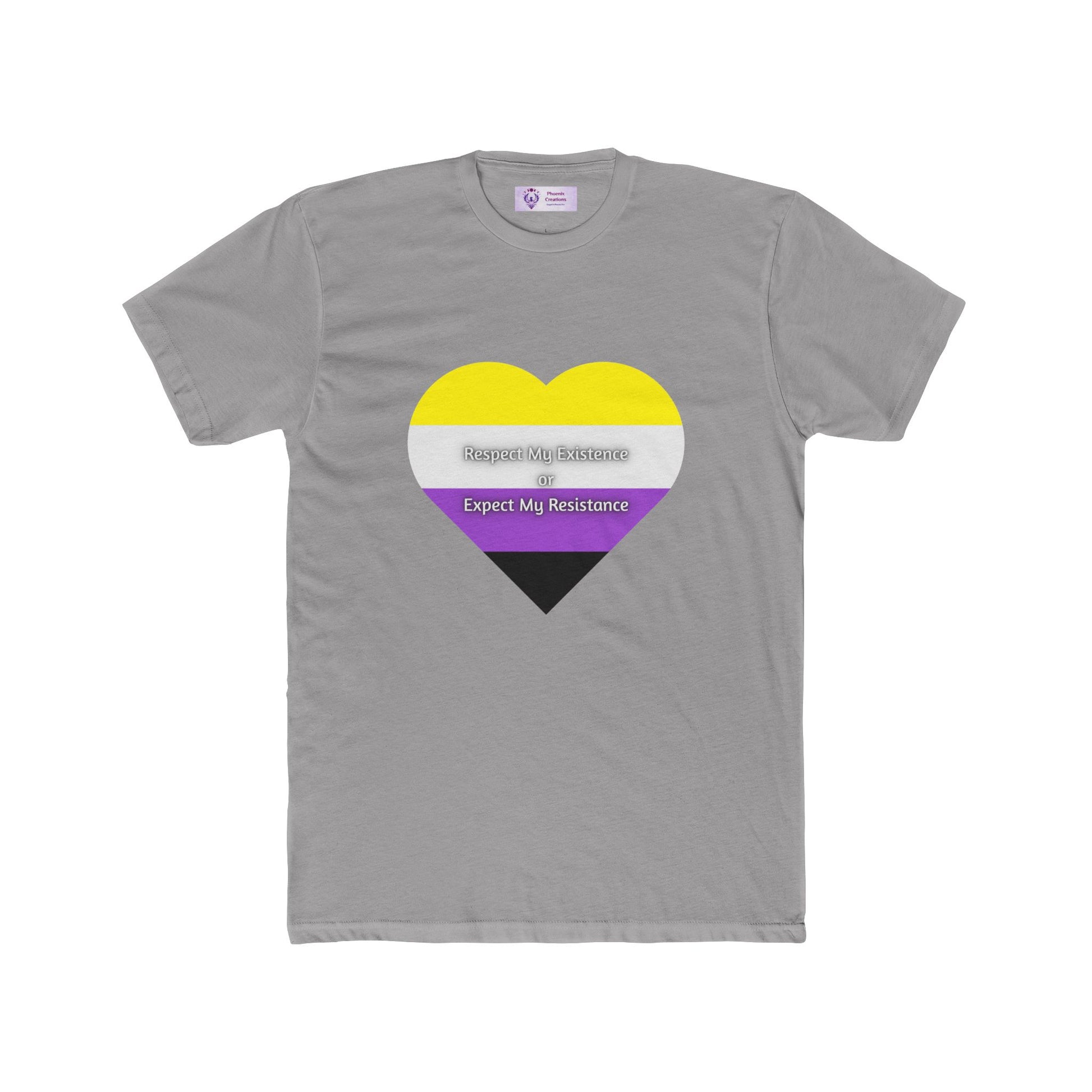 Pride Heart Crew Tee, Unisex Cotton Tee, LGBTQ+ T-Shirt, Expect My Resistance Shirt, Equality Apparel