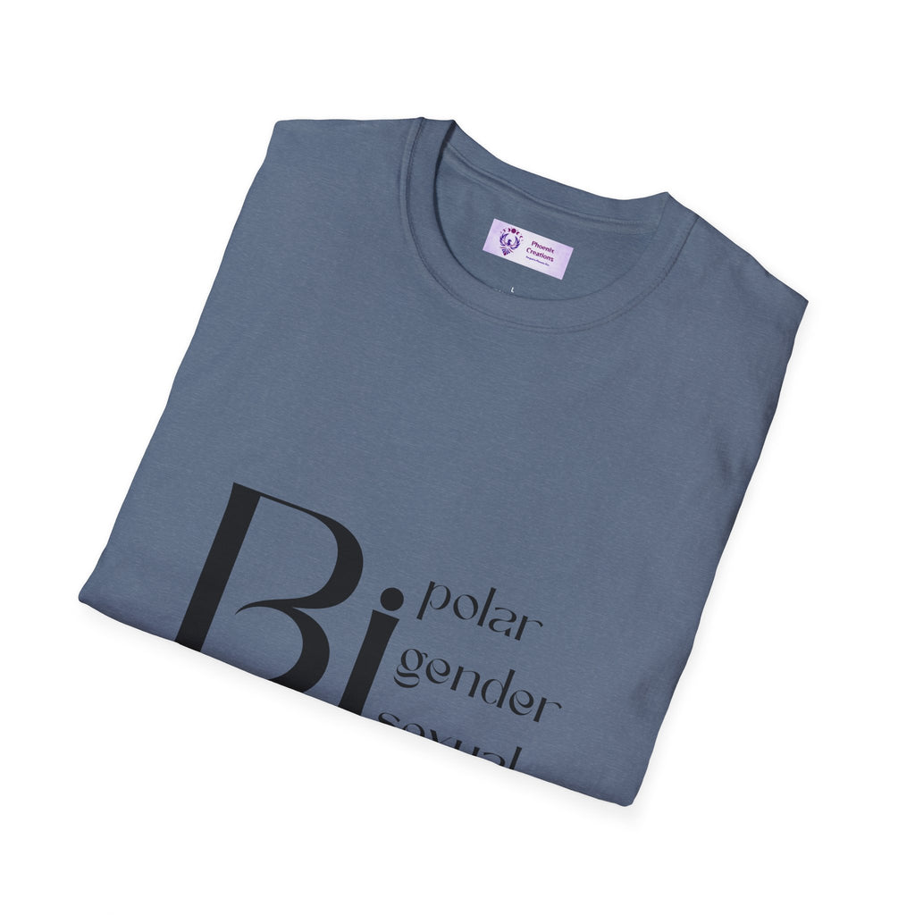 Bi Pride Unisex T-Shirt | Gender Neutral Apparel, LGBTQ+ Support, Everyday Wear, Pride Month, Gift Idea