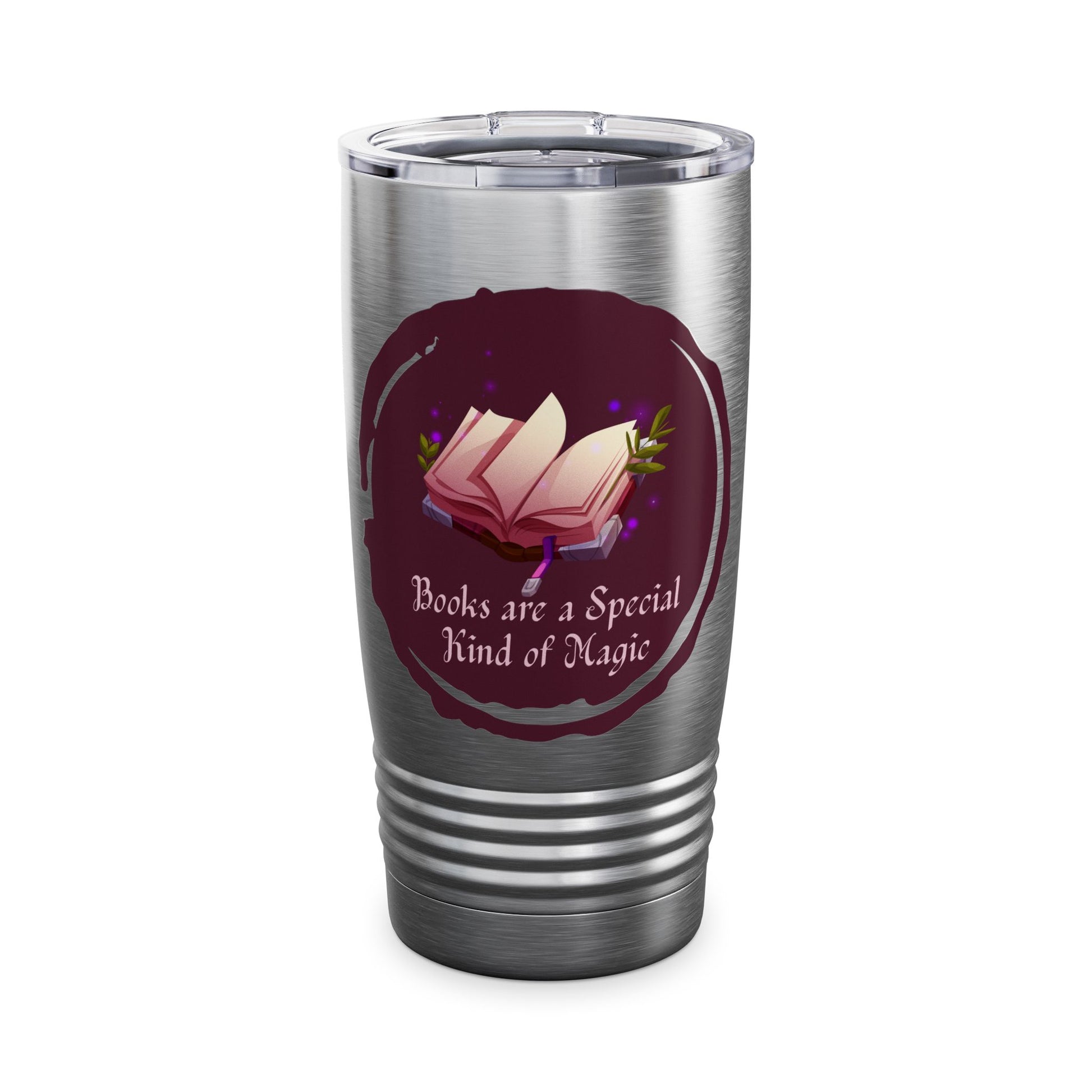 Books Are Magic Tumbler, 20oz Travel Mug, Gift for Book Lovers, Literary Gift, Drinkware for Readers, Personalized Coffee Tumbler
