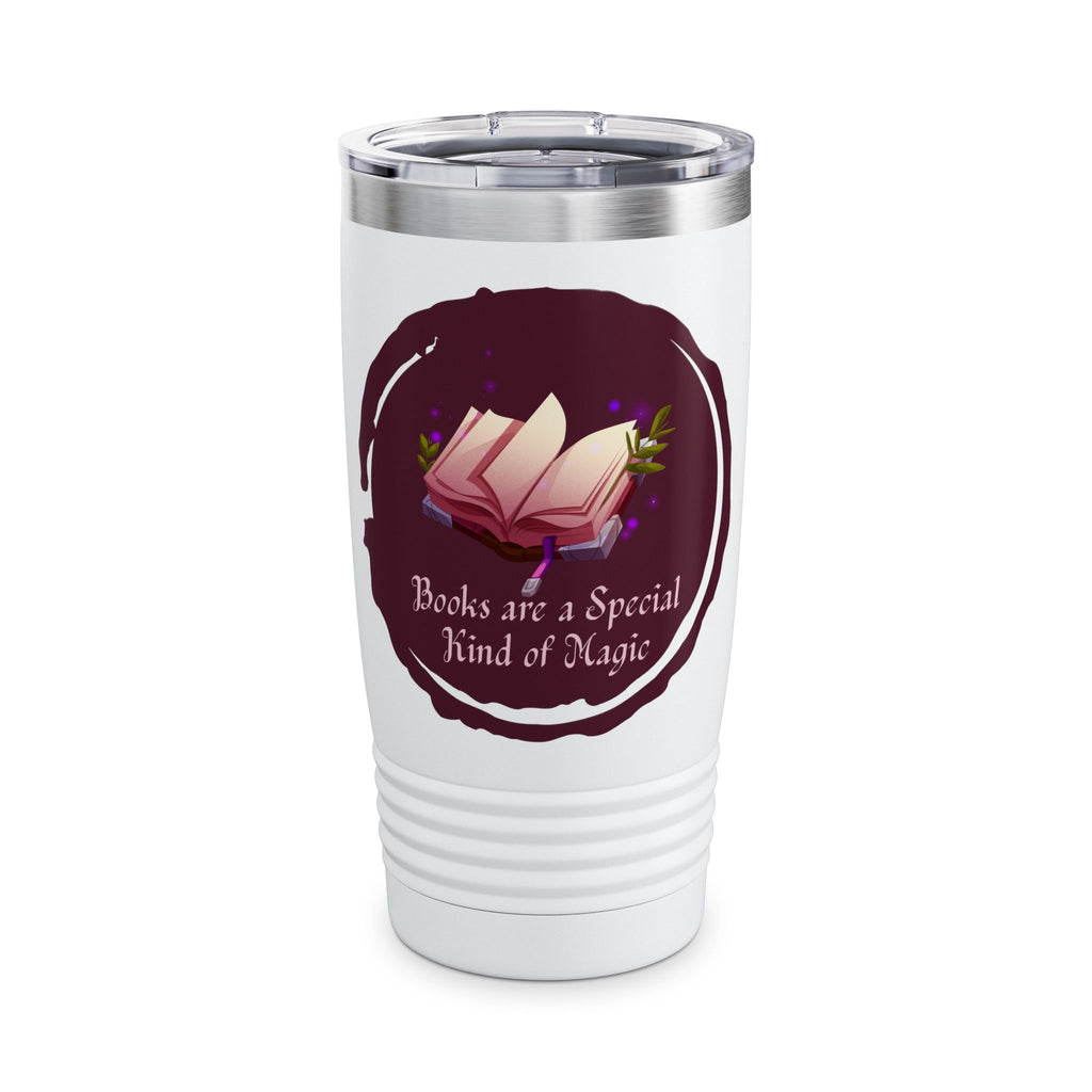 Books Are Magic Tumbler, 20oz Travel Mug, Gift for Book Lovers, Literary Gift, Drinkware for Readers, Personalized Coffee Tumbler