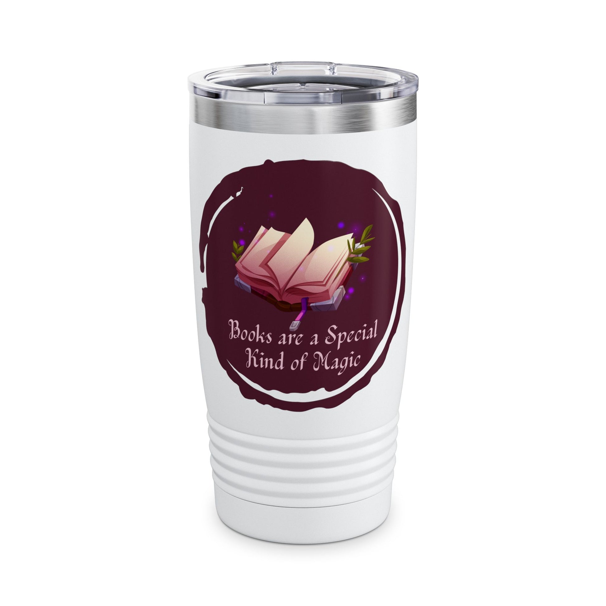 Books Are Magic Tumbler, 20oz Travel Mug, Gift for Book Lovers, Literary Gift, Drinkware for Readers, Personalized Coffee Tumbler