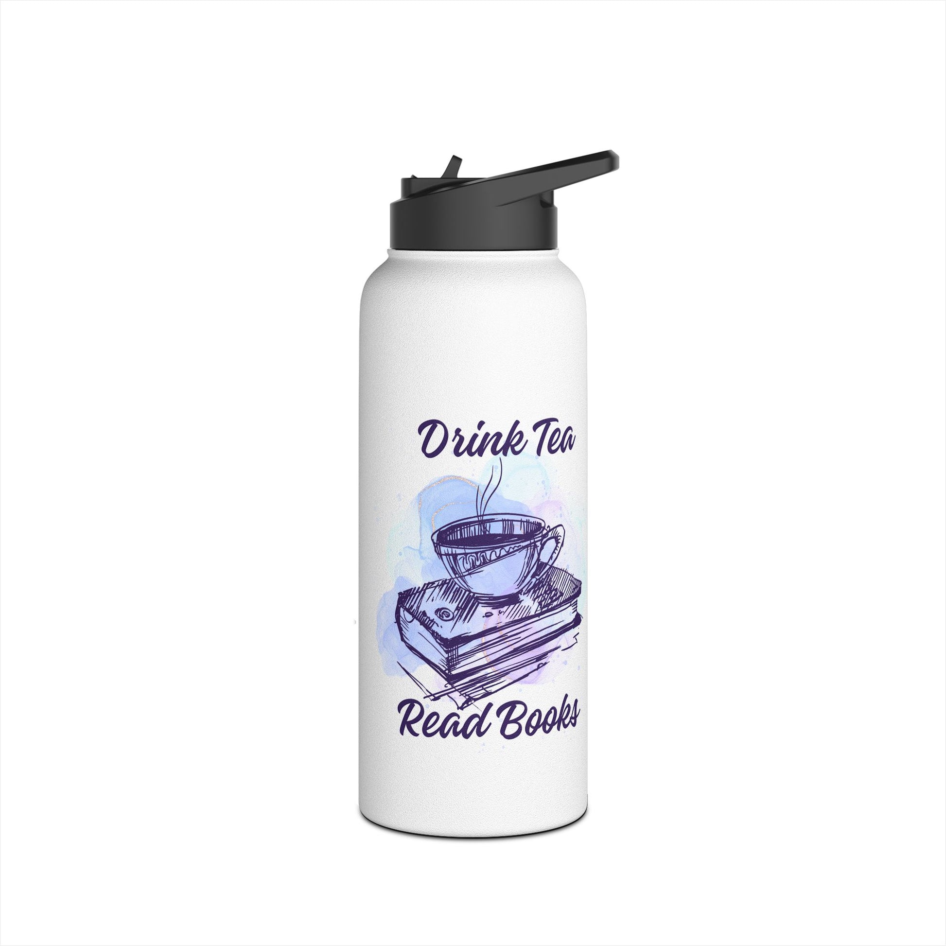 Literary Coffee and Tea Water Bottle - Perfect for Book Lovers, Gift for Readers, Travel Mug, Stainless Steel, Hydration on the Go