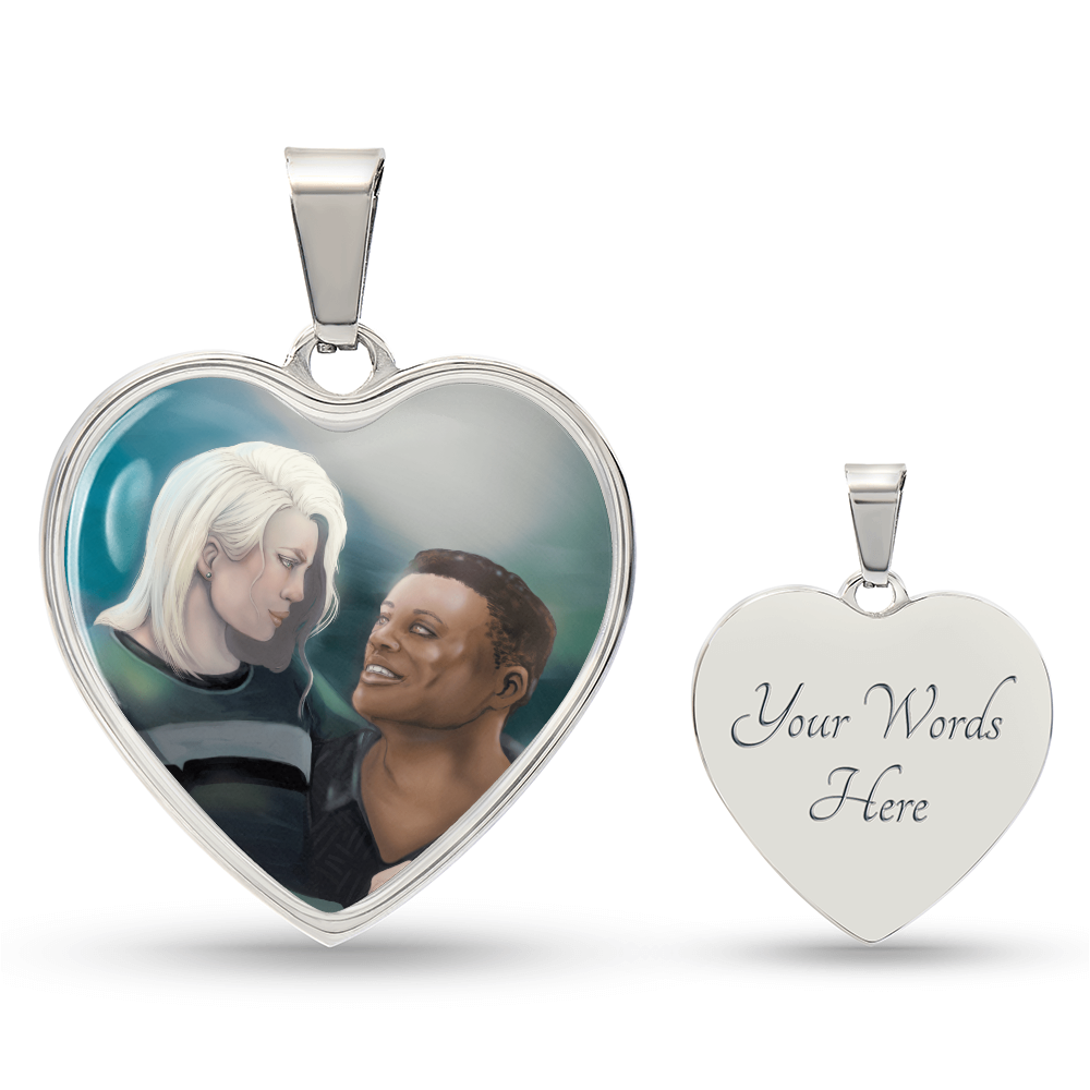 Devan and Carmine Heart Necklace