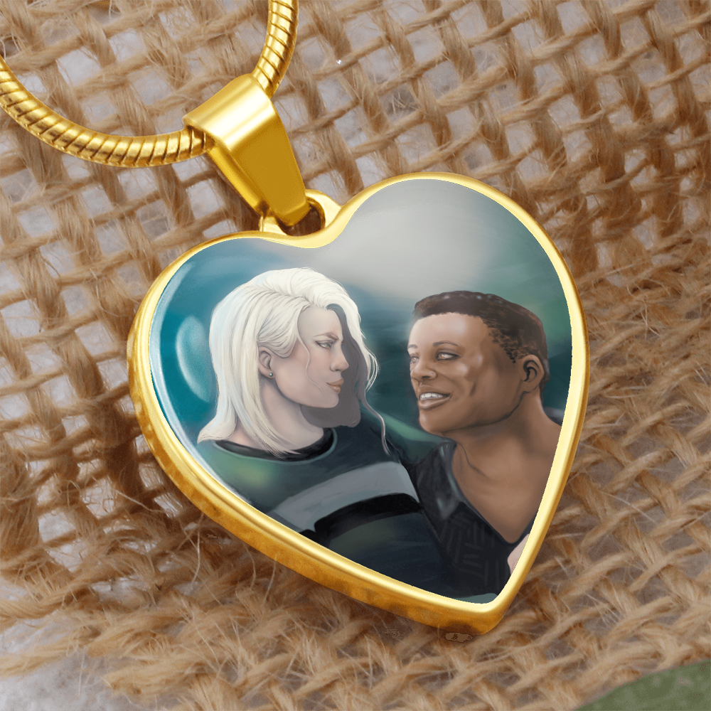 Devan and Carmine Heart Necklace