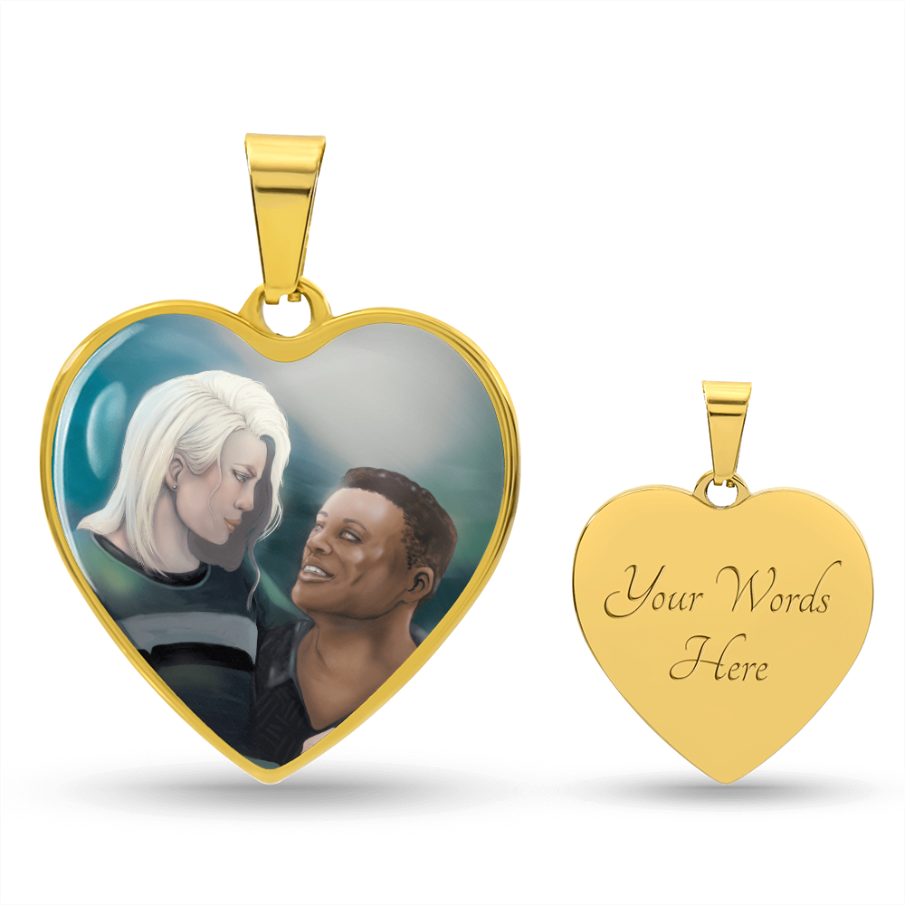 Devan and Carmine Heart Necklace