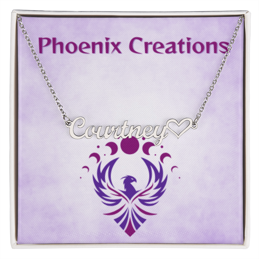 Custom Name with Heart Necklace
