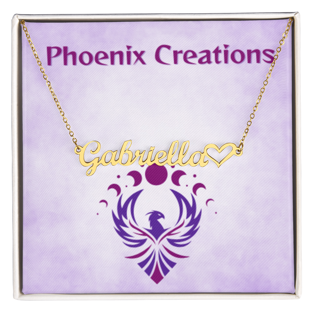 Custom Name with Heart Necklace