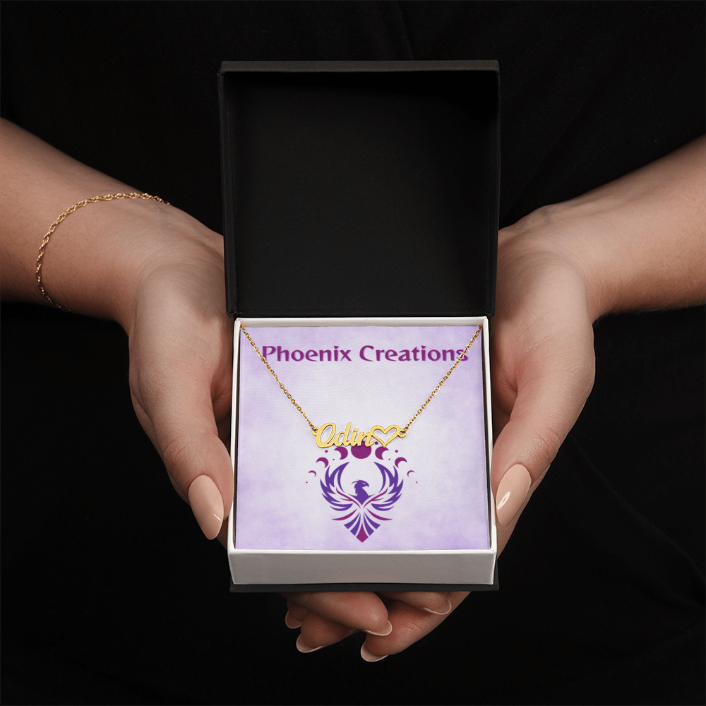 Custom Name with Heart Necklace