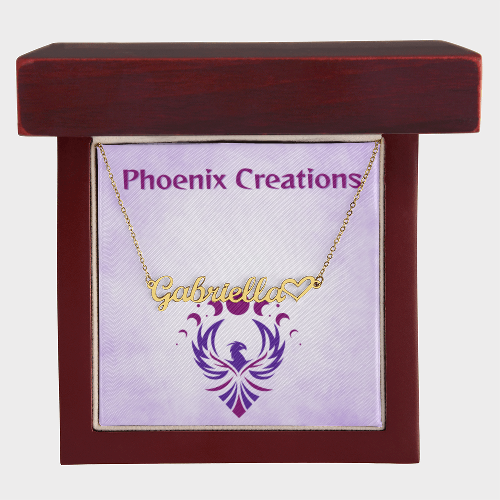 Custom Name with Heart Necklace