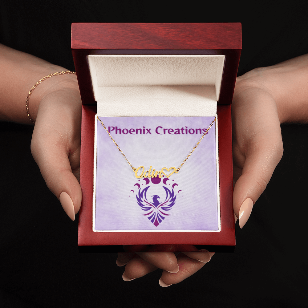 Custom Name with Heart Necklace