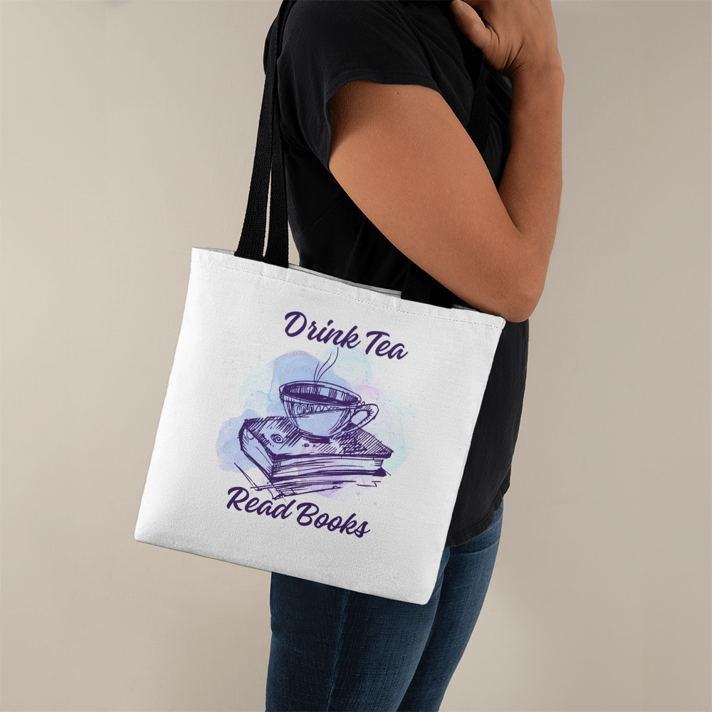 Drink Tea Read Books Tote