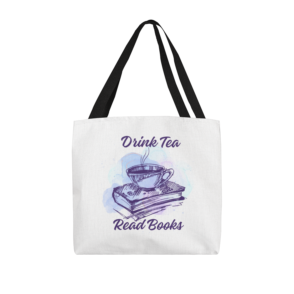 Drink Tea Read Books Tote
